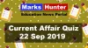 Current Affair Quiz 22 Sep 2019 - Marks Hunter