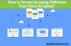 How is Screen Scraping Different from Data Scraping?