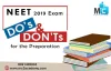Do’s and Don’ts for the Preparation of NEET 2019 Exam 