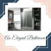  Luxury kitchen and Bathroom  — An Elegant Bathroom by using Black Shower Doors