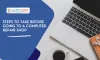 Steps to take before going to a computer repair shop