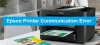 Epson printer communication error - Go Errors