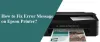 1-888-500-9609 Fix Epson XP-400 End Of Service Life Error
