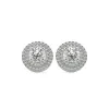 Halo diamond earrings