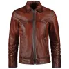 Red Leataher Biker Jacket