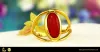 Red Coral Gold Ring | Jyotish Gemstones