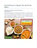 PPT - Food Delivery in Udaipur The Real Food Mania PowerPoint Presentation - ID:8124116
