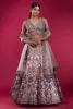 Pale Pink Printed Silk Designer Lehenga