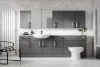 Grey bathroom cabinets - the perfect solution for storage