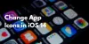 How do I change app icons in iOS 14?