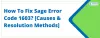 How to Fix Sage install error 1603 - A Taxation Error