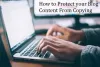 How to Protect Your Blog Content From Copying &ndash; BlogwithVK