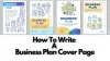 How To Write A Business Plan Cover Page - eBetterBooks
