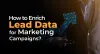 How to Enrich Lead Data for Marketing Campaigns?