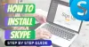 how to install skype
