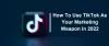 How To Use TikTok As Your Marketing Weapon In 2022
