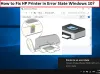 How to Fix HP Printer in Error State issues | +1-855-847-1975