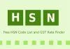 Free HSN Code List and GST Rate Finder