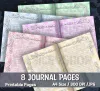 Junk Journal Kit Digital Ephemera Printable Paper 8 Lined - Etsy