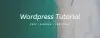 WordPress Tutorial