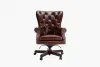 Leather Chesterfield Swivel Wing Chair | Chesters