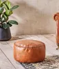 Leather Pouf - Leather Handmade Bags, Accessories and Gift Items | Leather Gift Items