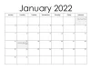 65+ January 2022 Calendar Printable, January 2022 Calendar US Holidays