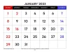 January 2023 Calendar Printable PDF with Holidays Free