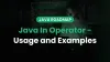 Operators In Java - Usage and Examples