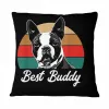 Boston Terrier Dog Lover Gift Best Buddy Boston Terrier Pillow | TeeShirt21