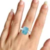 Buy Blue Larimar Stone Ring at Wholesale Prices | Rananjay Exports