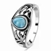 Buy Blue Larimar Stone Ring at Wholesale Prices | Rananjay Exports