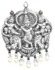 Krishna And Sakhas Pendant, South Indian Temple Jewellery (Multi-Gemstone)