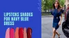 lipstick for navy blue dress