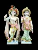 MARBLE KRISHNA RADHA MOORTI-Dixit Art Sculpturals