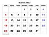 March 2023 Calendar Printable