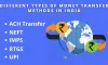 Different Types of Money Transfer Methods in India-Wiz Article