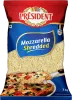 President's Processed Cheddar & Fresh Mozzarella Cheese. 