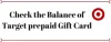 Check the Balance of Target prepaid Gift Card Balance