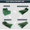 Green Velvet Color Sofa Bed Online 