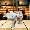Tangerine Baby Elephant - Marble Inlay Handicraft Products
