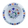Peacock Design Marble Inlay Fruit Bowl - Marble Inlay Handicraft Products