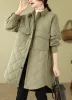 Parka verde exército aconchegante com bolsos grandes