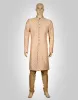 Two-piece Butta Work Silk Sherwani in Peach - The HUB