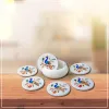 Peacock Design Marble Inlay Coaster Set - Marble Inlay Handicraft Products