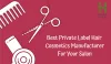 Private Label Hair Cosmetics Manufacturer who provide product to the salons