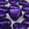 Purple Foil Wrapped Milk Chocolate Hearts, Heart Shaped Chocolate in Purple - Ashprint London