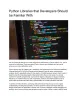 PPT - Python Libraries that Developers Should be Familiar With PowerPoint Presentation - ID:11800466