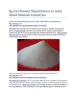 Quartz Powder Manufacturer in India Supplier of Non Metallic Minerals