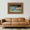Birds In the forest wall panel (Indian Cock) - Marble Inlay Handicraft Products
